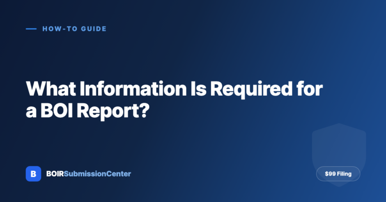 What Information Is Required for a BOI Report? (2026 Update: Foreign Reporting Companies Only)