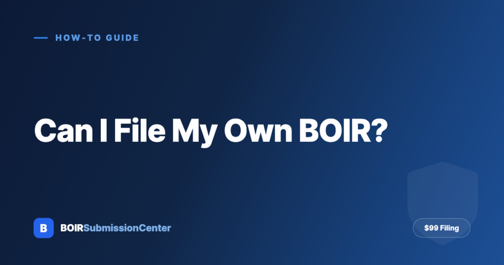 Can I File My Own BOIR? Self-Filing in 2026 (And When You Don't Have to File at All)